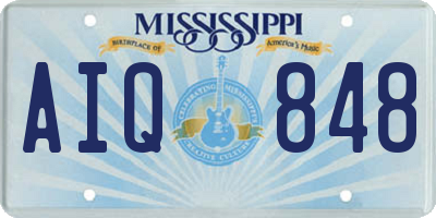 MS license plate AIQ848