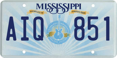 MS license plate AIQ851
