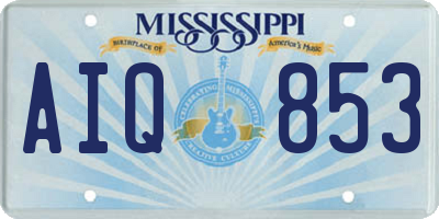 MS license plate AIQ853
