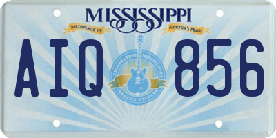 MS license plate AIQ856