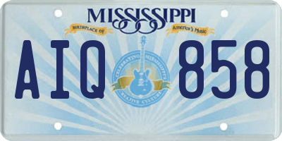 MS license plate AIQ858