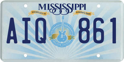 MS license plate AIQ861