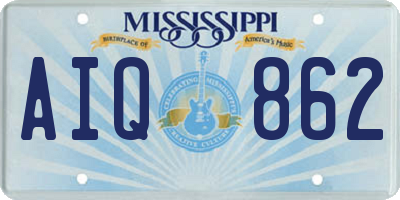 MS license plate AIQ862