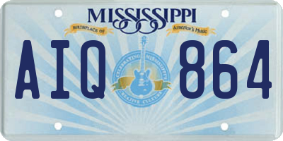 MS license plate AIQ864
