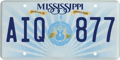 MS license plate AIQ877