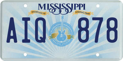 MS license plate AIQ878
