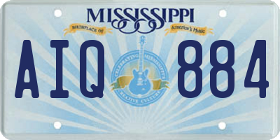 MS license plate AIQ884