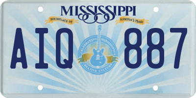 MS license plate AIQ887