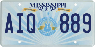 MS license plate AIQ889