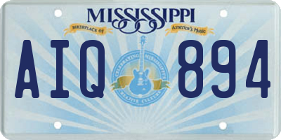 MS license plate AIQ894