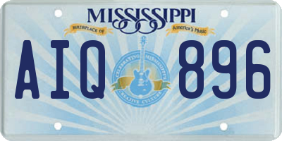 MS license plate AIQ896