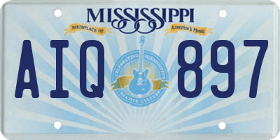 MS license plate AIQ897