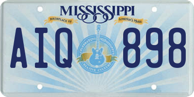 MS license plate AIQ898