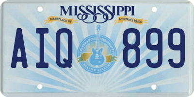 MS license plate AIQ899