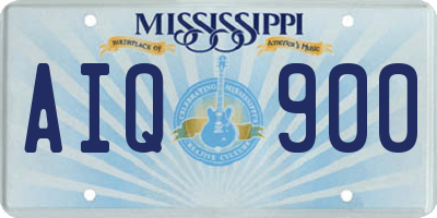 MS license plate AIQ900