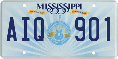 MS license plate AIQ901