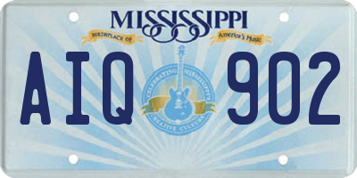 MS license plate AIQ902