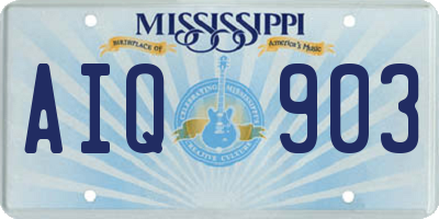 MS license plate AIQ903