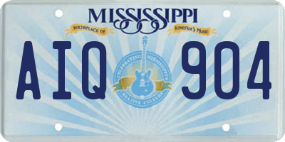 MS license plate AIQ904