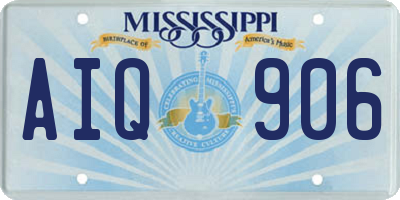 MS license plate AIQ906