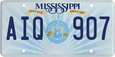 MS license plate AIQ907