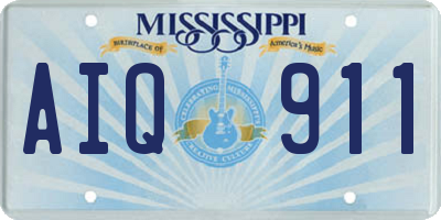 MS license plate AIQ911