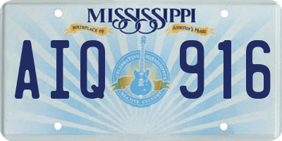 MS license plate AIQ916