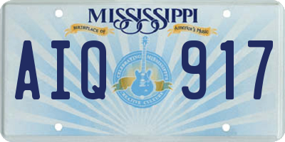 MS license plate AIQ917
