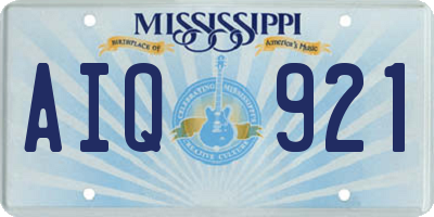 MS license plate AIQ921