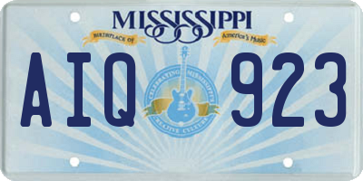 MS license plate AIQ923
