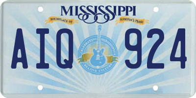 MS license plate AIQ924