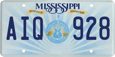 MS license plate AIQ928