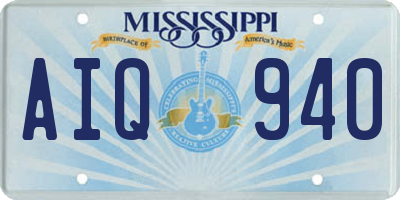 MS license plate AIQ940