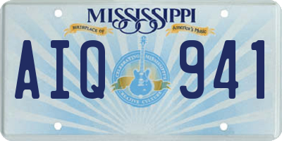 MS license plate AIQ941