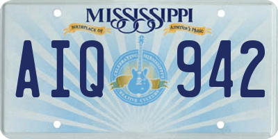 MS license plate AIQ942