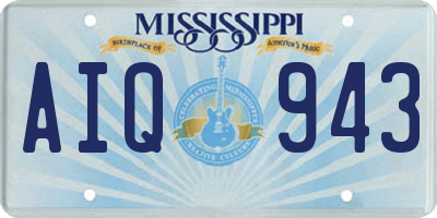 MS license plate AIQ943