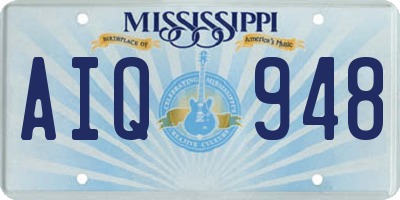 MS license plate AIQ948