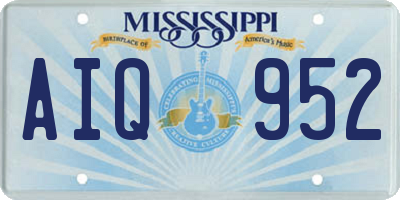 MS license plate AIQ952