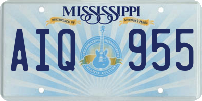 MS license plate AIQ955
