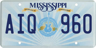 MS license plate AIQ960
