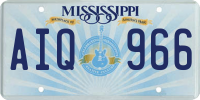 MS license plate AIQ966