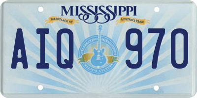 MS license plate AIQ970