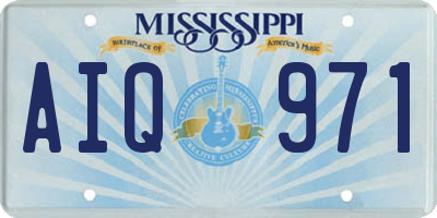 MS license plate AIQ971