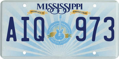 MS license plate AIQ973