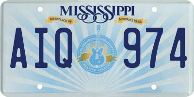MS license plate AIQ974