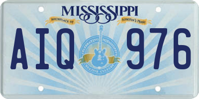 MS license plate AIQ976