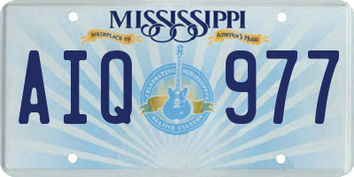 MS license plate AIQ977
