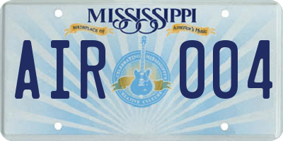 MS license plate AIR004