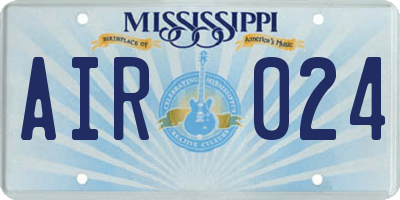 MS license plate AIR024