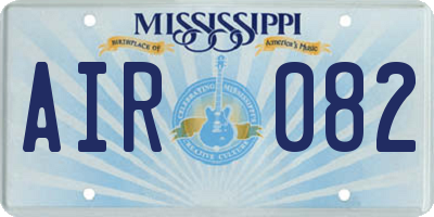MS license plate AIR082